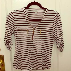 Guess Black and White Striped Shirt size S